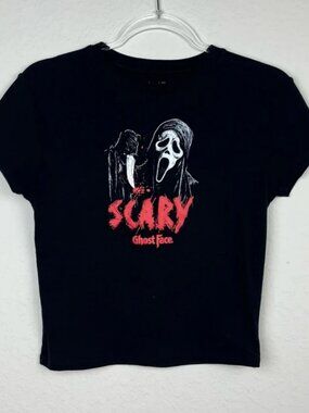 Ghost Face Cropped Graphic Tee